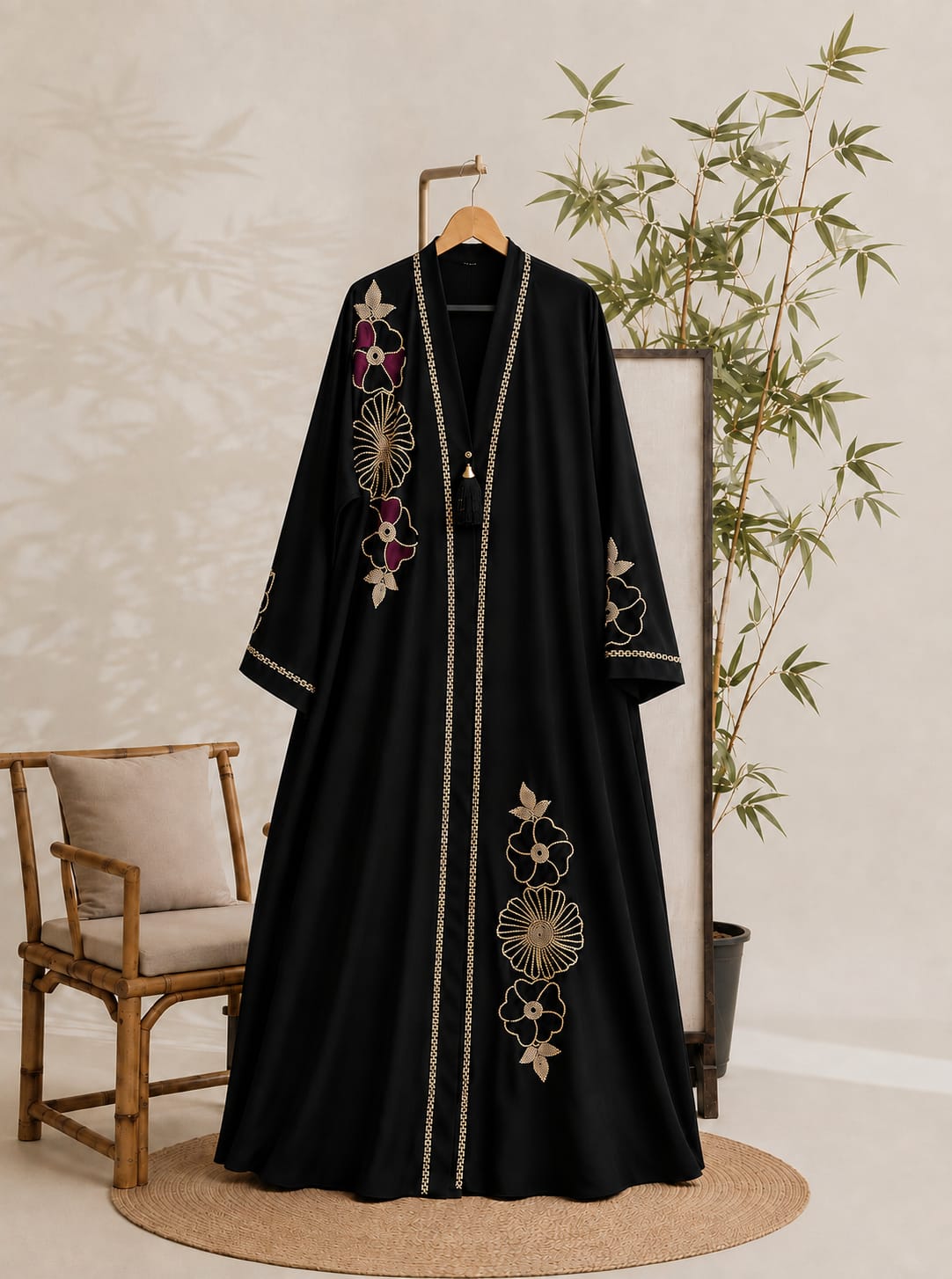 Velvet Bloom Abaya
