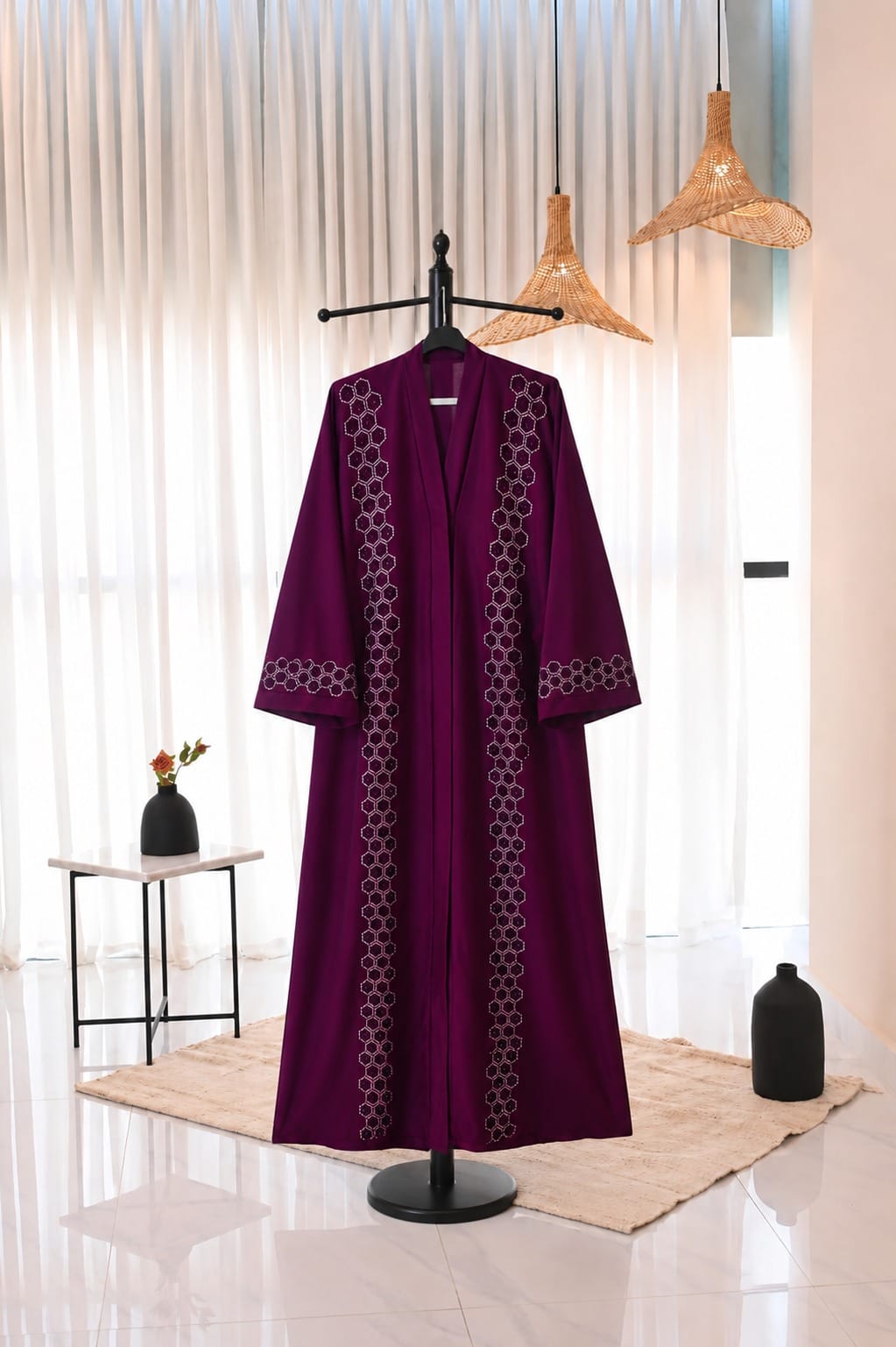 Majestic Plum Abaya
