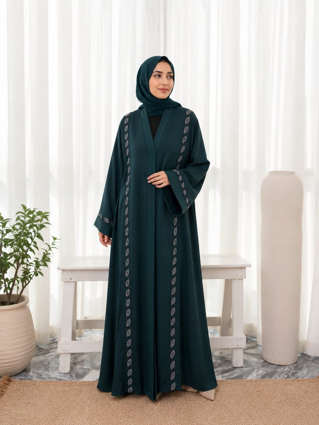 Teal Grace Abaya