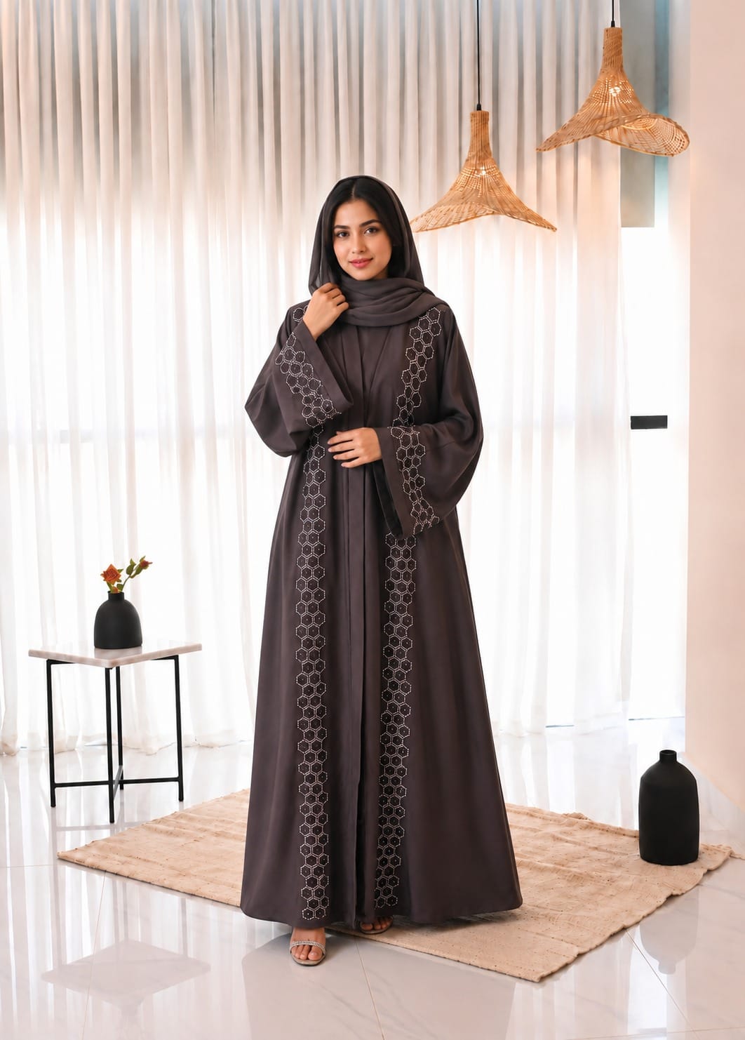 Majestic Plum Abaya